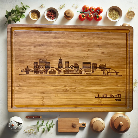 Cincinnati Skyline 11x16 Cutting and Charcuterie Board