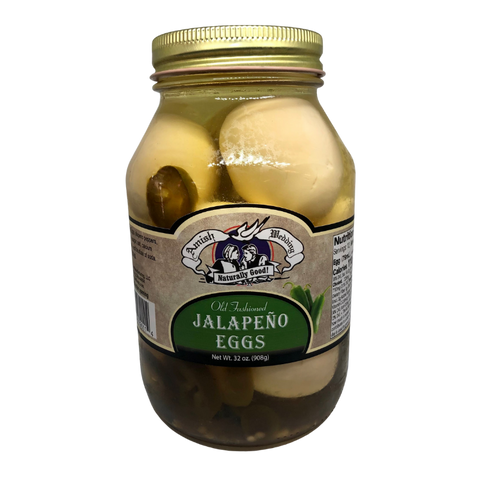 Amish Wedding Old Fashioned Pickled Jalapeno Eggs - 32oz (Millersburg, OH)