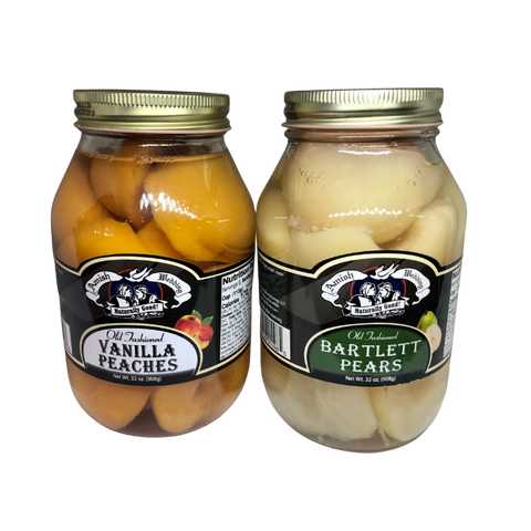 Amish Wedding Old Fashioned Peach & Pear Bundle - 32oz each (Millersburg, OH)