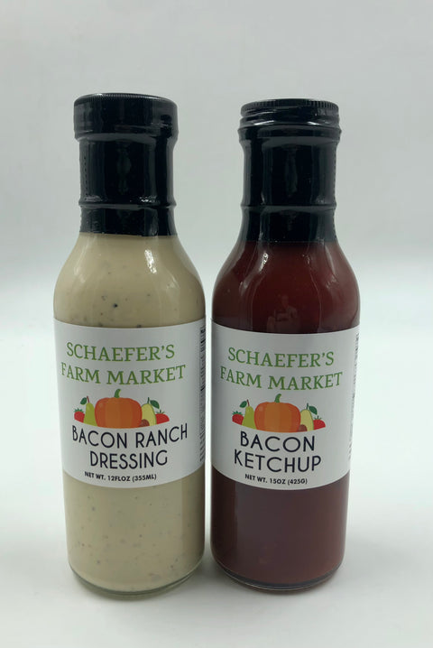 Schaefer's Farm Market Bacon Ketchup & Ranch Dressing Bundle - 15oz each (Trenton, OH)
