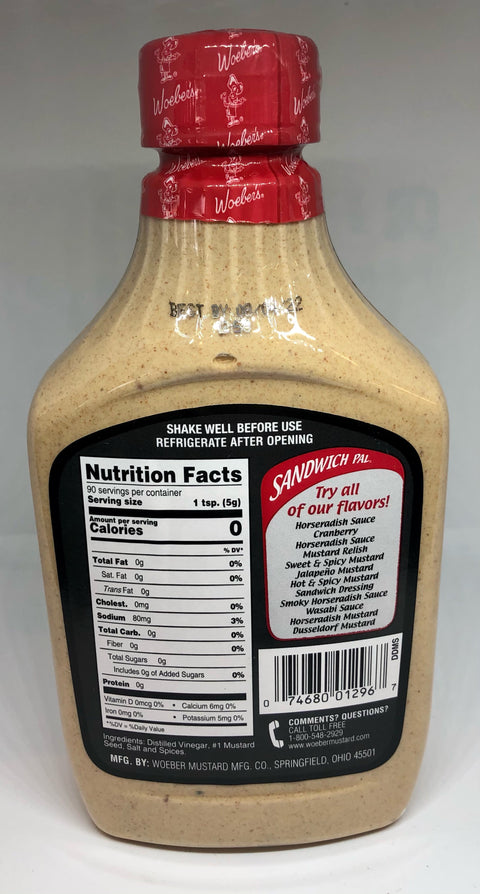 Woeber's "Dusseldorf" Mustard - 16oz (Springfield, OH)