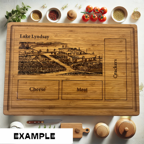 Customizable Pre-Designed 16x11x1 Bamboo Charcuterie Board Gifts