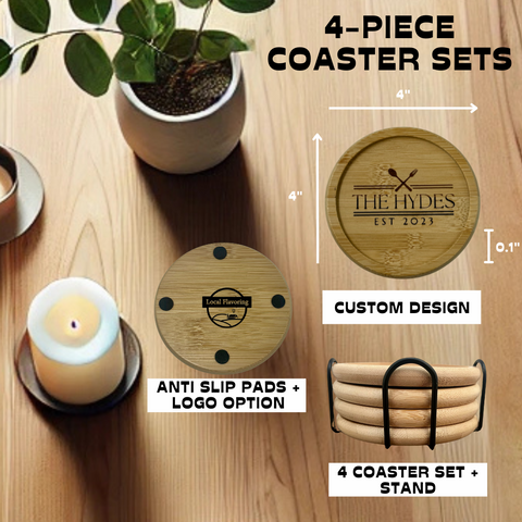 Customizable Coaster Set Gifts (Set of 4)