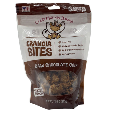 Crazy Monkey Baking Dark Chocolate Chip Granola Bites - 7.5oz (Ashland, OH)