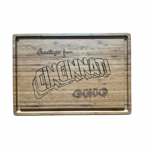 Greeting from Cincinnati 11x16 Cutting Board