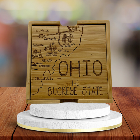 State Themed Puzzle Coaster Set (4 Piece Set)