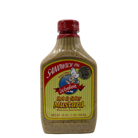 Woeber's Hot & Spicy Mustard- 16oz (Springfield, OH)