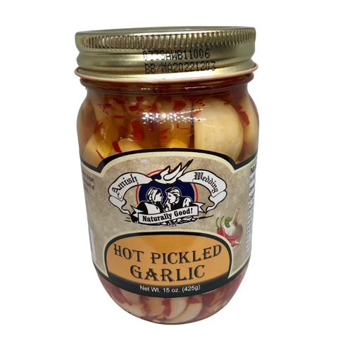 Amish Wedding Old Fashioned Hot Pickled Garlic - 15oz (Millersburg, OH)
