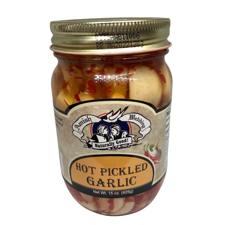 Amish Wedding Old Fashioned Hot Pickled Garlic - 15oz (Millersburg, OH)