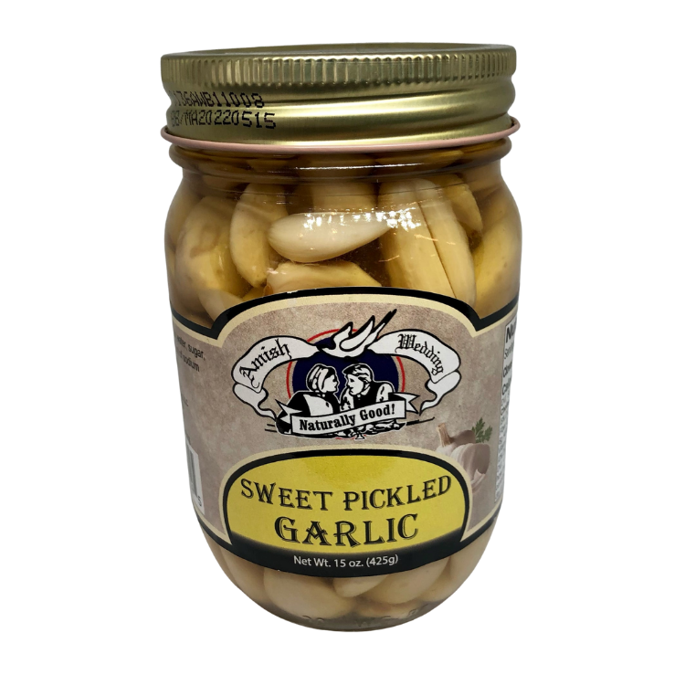 Amish Wedding Old Fashioned Sweet Pickled Garlic - 15oz (Millersburg, OH)