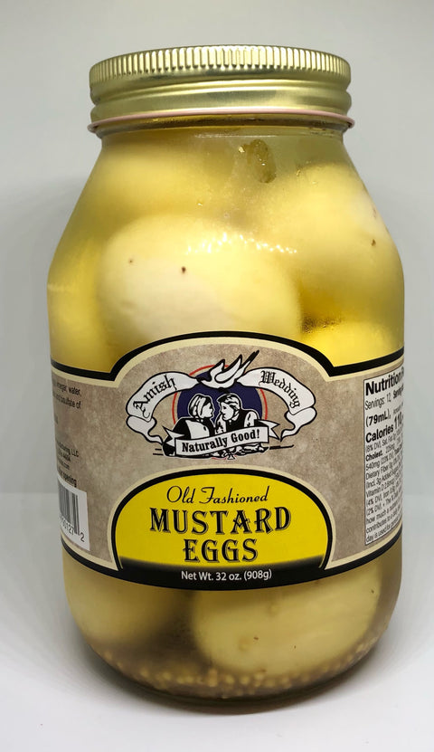 Amish Wedding Old Fashioned Pickled Mustard Eggs - 32oz (Millersburg, OH)