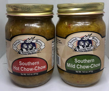 Load image into Gallery viewer, Amish Wedding Old Fashioned Southern Hot &amp; Mild Chow Chow Bundle Box - 14.5oz each (Millersburg, OH)
