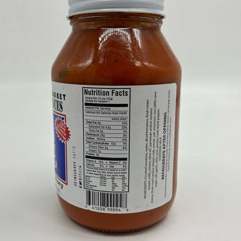 Carfagna's Italian Vodka Pasta Sauce  - 32oz (Columbus, OH)