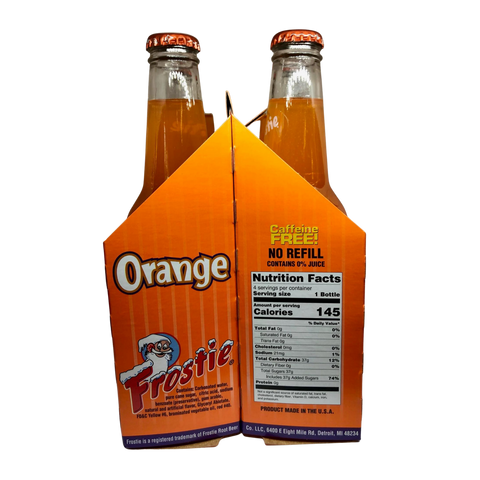 Frostie Cane Sugar "Orange" Soda - 4 Pack (Non-Local)