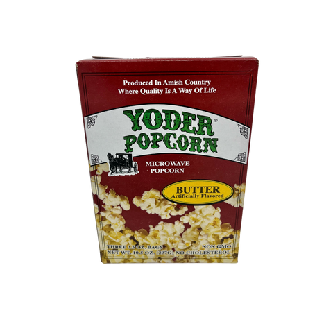 Yoder Butter Popcorn 3-Pack Box - 10.5oz (Berne, IN)