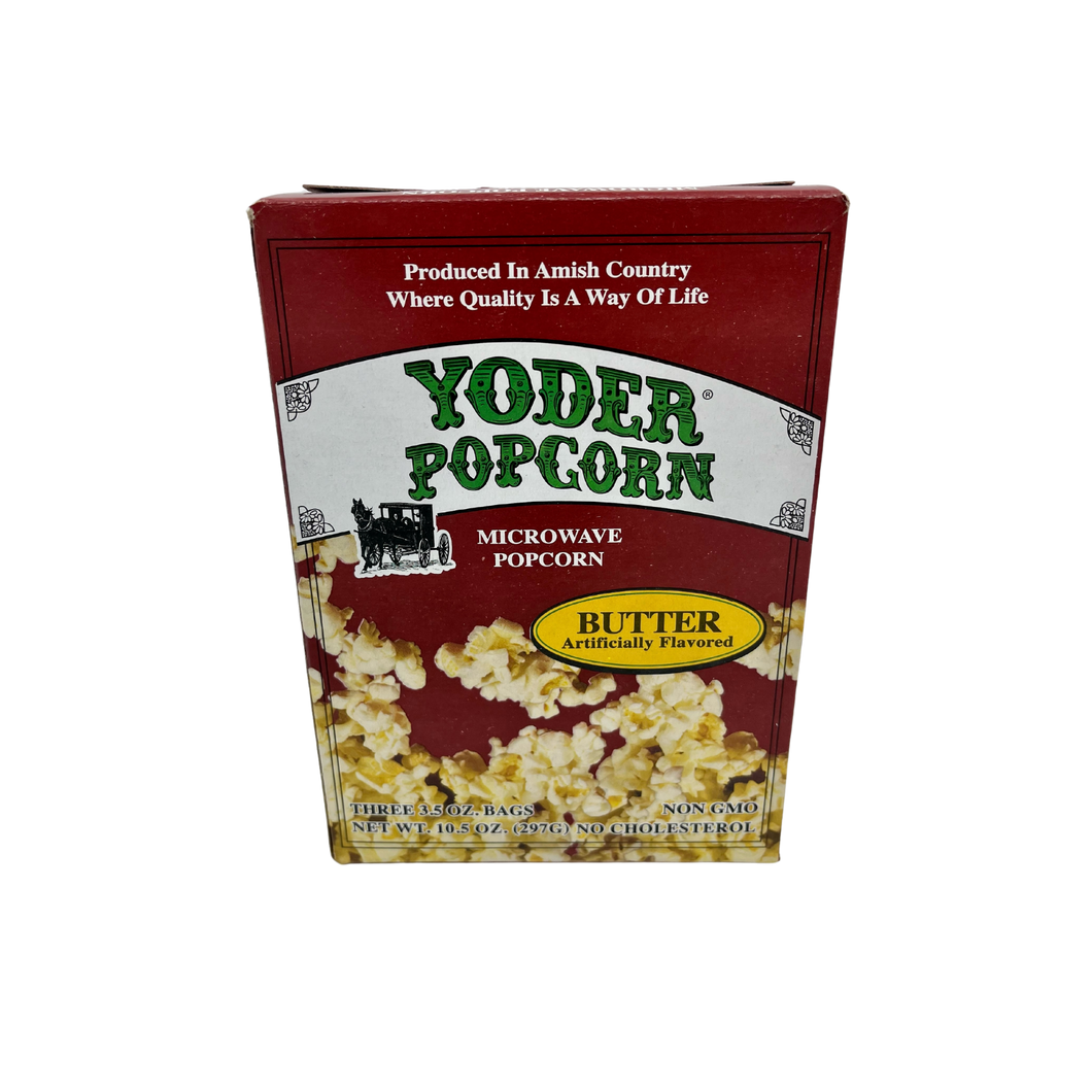 Yoder Butter Popcorn 3-Pack Box - 10.5oz (Berne, IN)